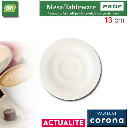 PLATO CAFE 13 CM ACTUALITE CORONA