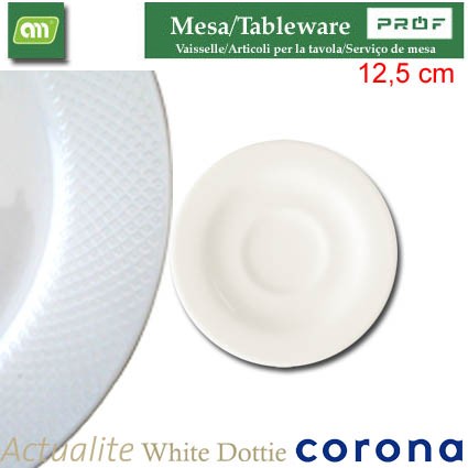 =PLATO CAFE 12,5 CM ACTUALITE WHITE DOTTIE CORONA