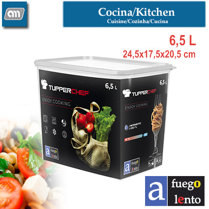 HERMETICO TUPPER CHEF RECTANG 6,5 L [A FUEGO LENTO