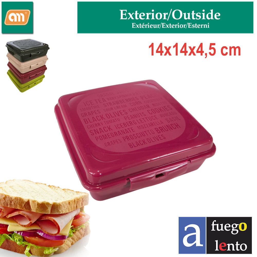 HERMETICO SANDWICH 14X14X4,5 CM [A FUEGO LENTO]